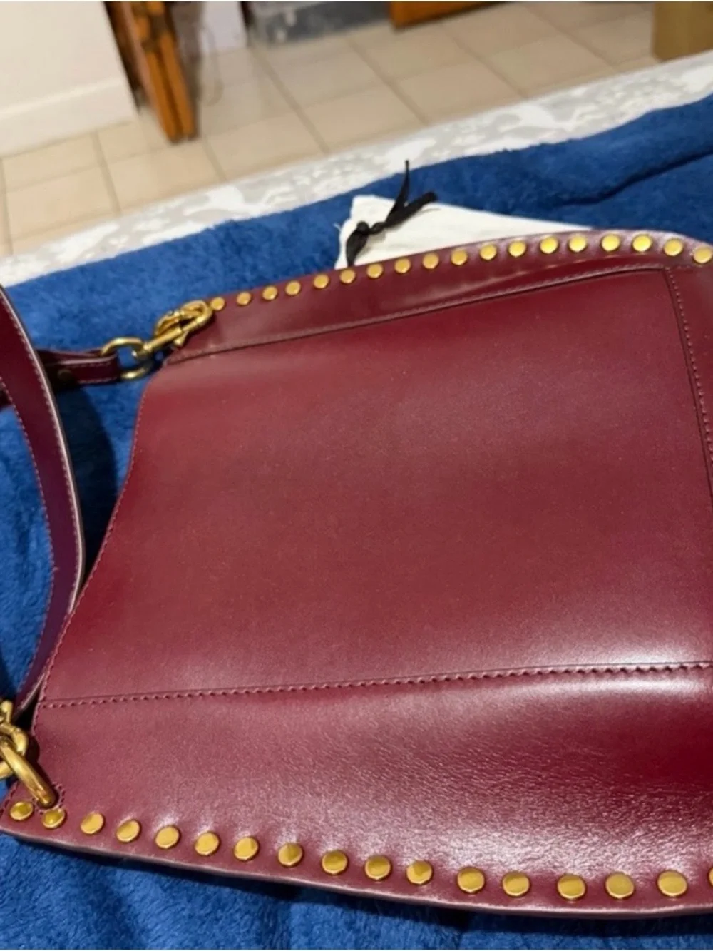 Isabel marant oskan bag burgundy never